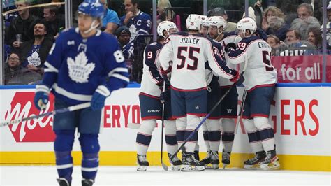 Maple Leafs’ 5-goal comeback falls short in OT loss to Blue Jackets